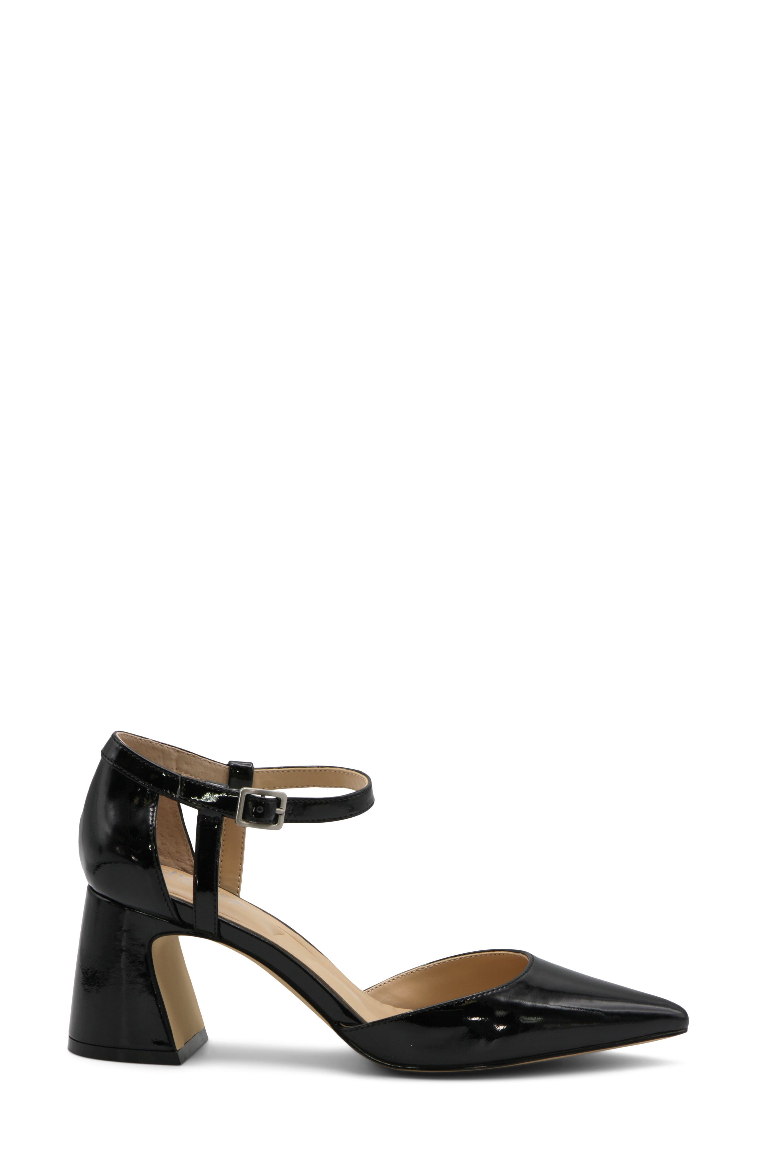 Charles by Charles David Aveena Ankle Strap Pointed Toe Pump, Alternate, color, Black