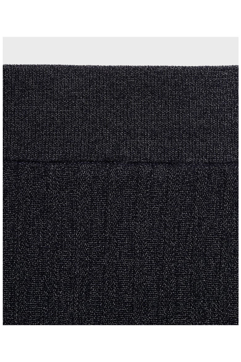 Metallic Knit Pleated Skirt, Alternate, color, NAVY