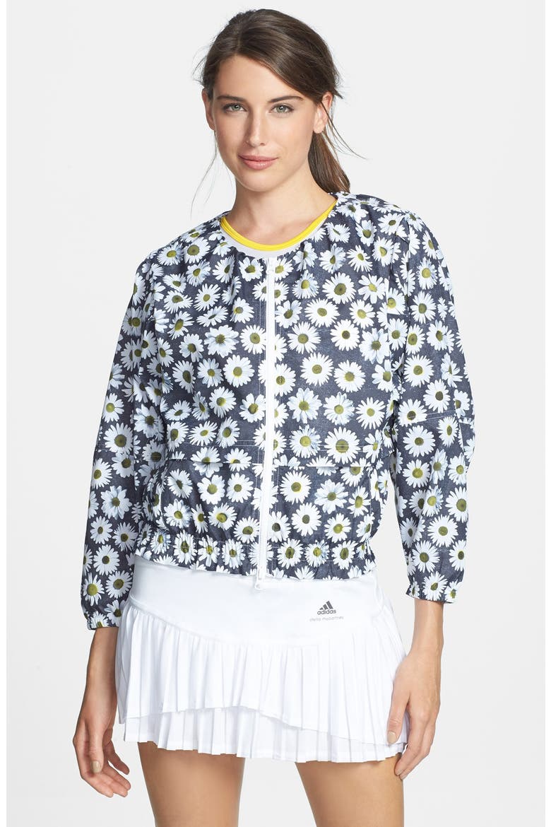'Run' Print Crop Jacket, Main, color, WONDER GLOW
