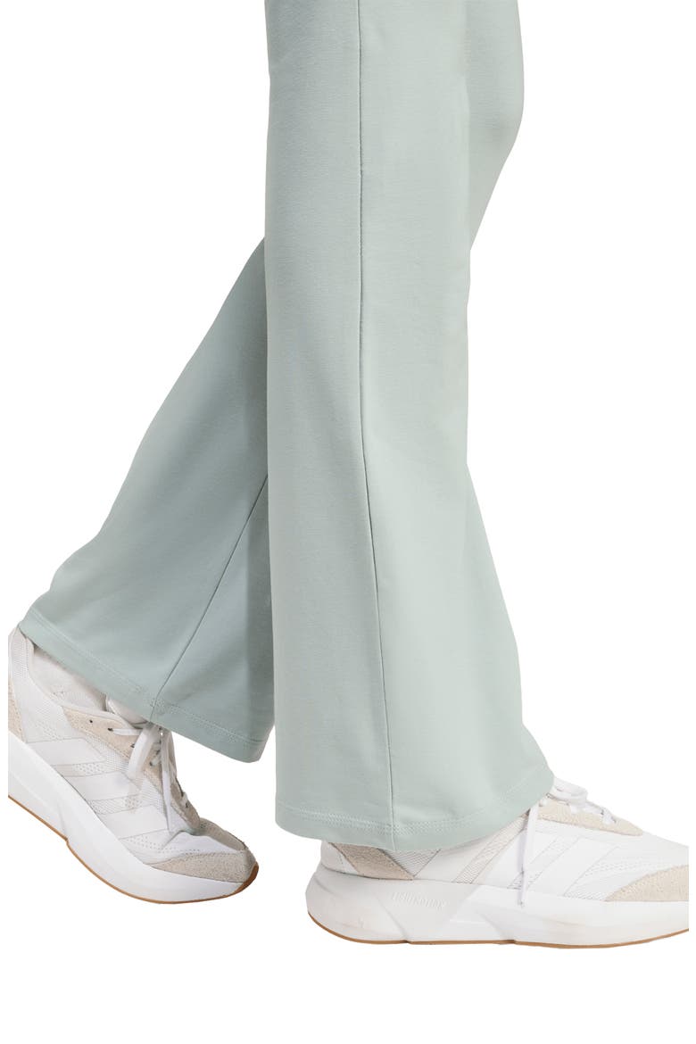 Essentials Small Logo Flared Leggings, Alternate, color, WONDER SAGE/ WHITE/
