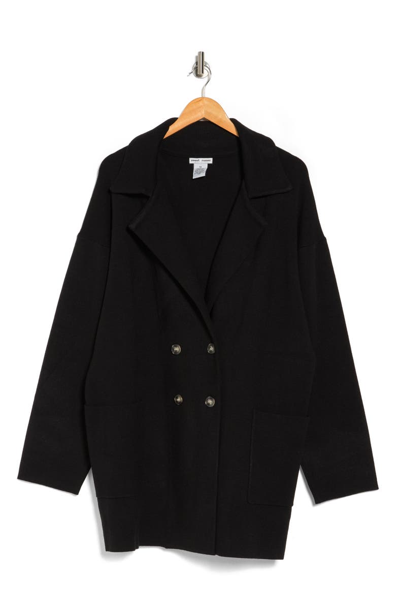 Sweet Romeo Double Breasted Sweater Coat, Alternate, color, 