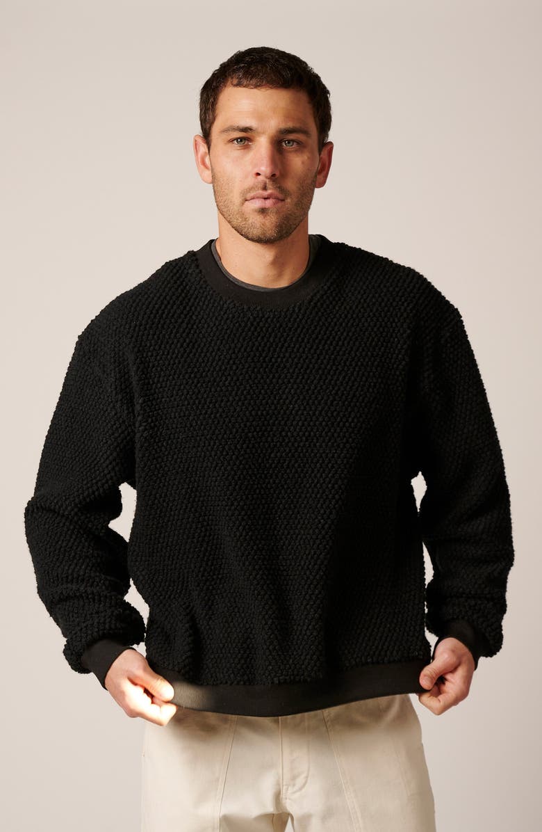 LEISURE LAB Niseko Wool Crewneck, Alternate, color, Apres Noir