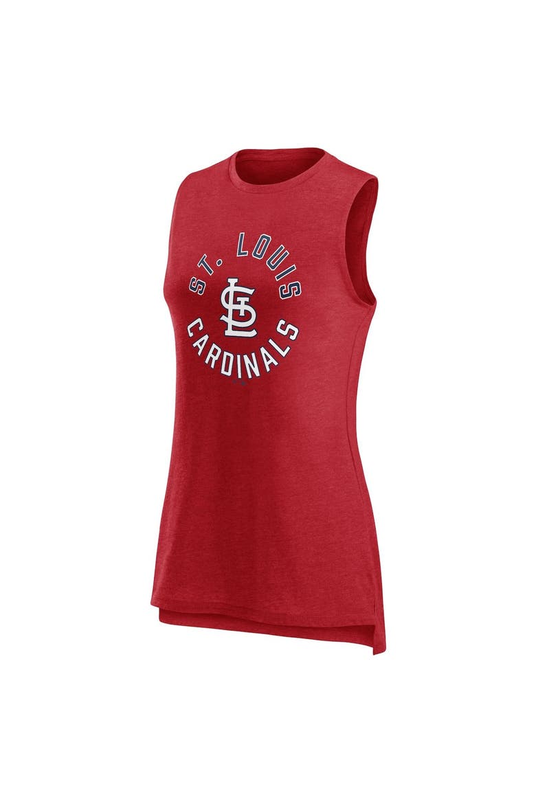 Women's Fanatics Branded  Heather Red St. Louis Cardinals What Goes Around Tank Top, Alternate, color, Heather Red