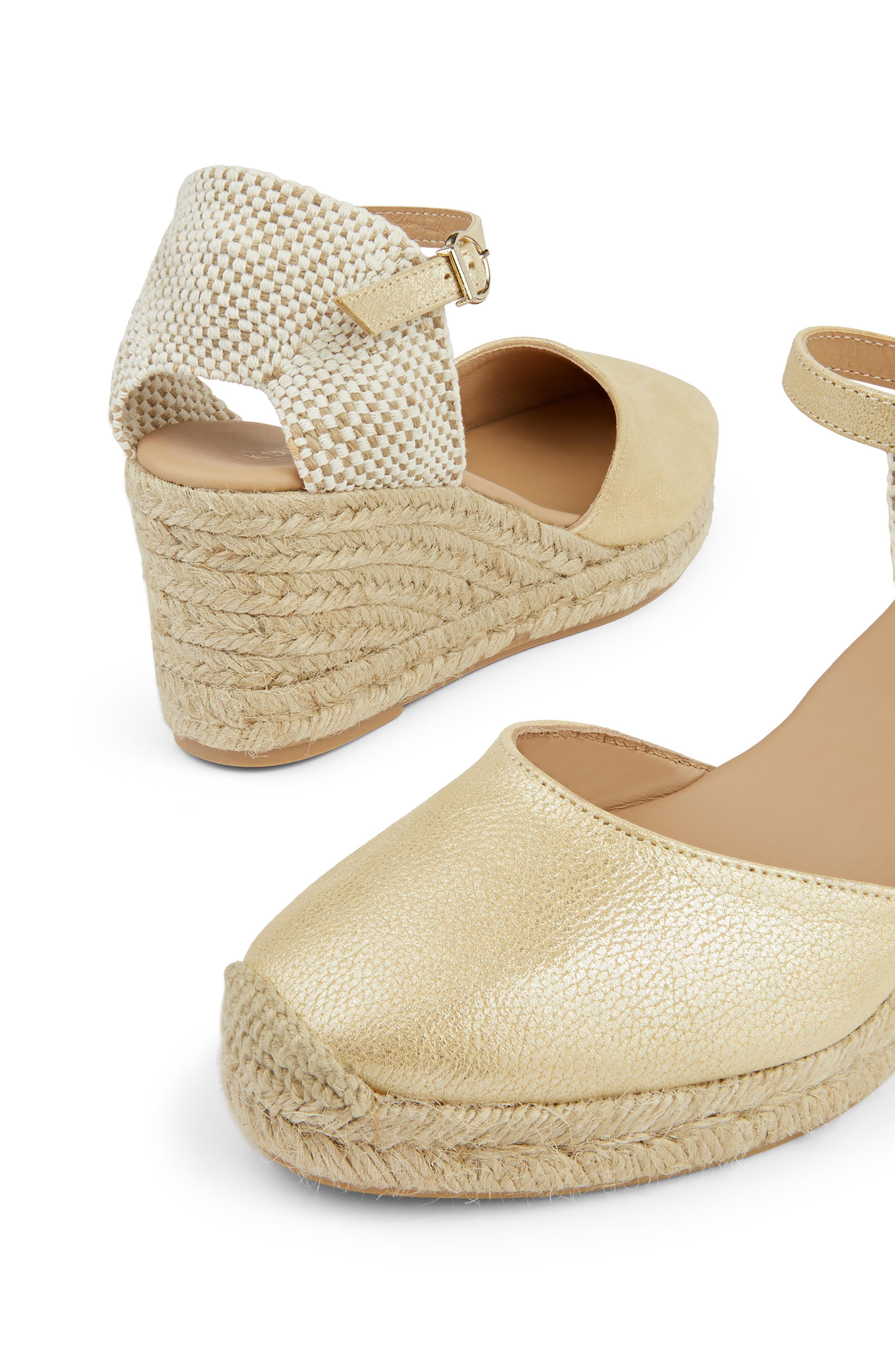 LK Bennett Marissa Wedge Sandal, Alternate, color, Gold