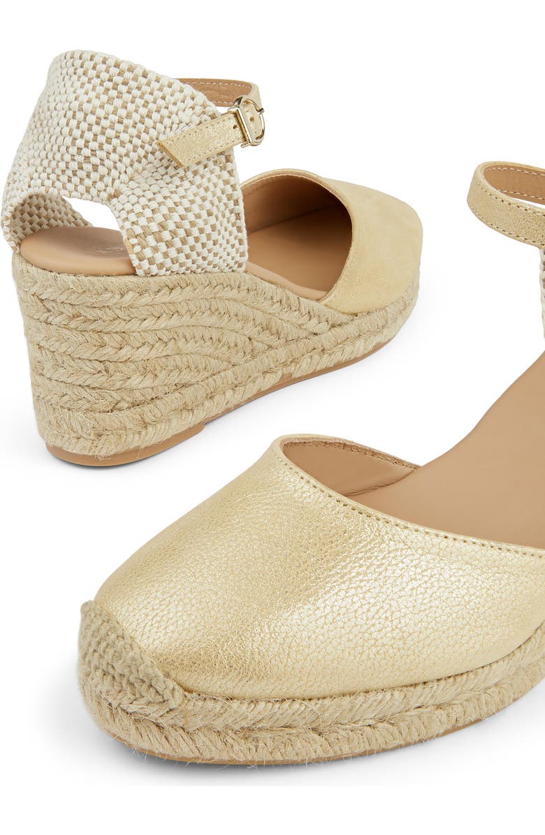 LK Bennett Marissa Wedge Sandal, Alternate, color, Gold