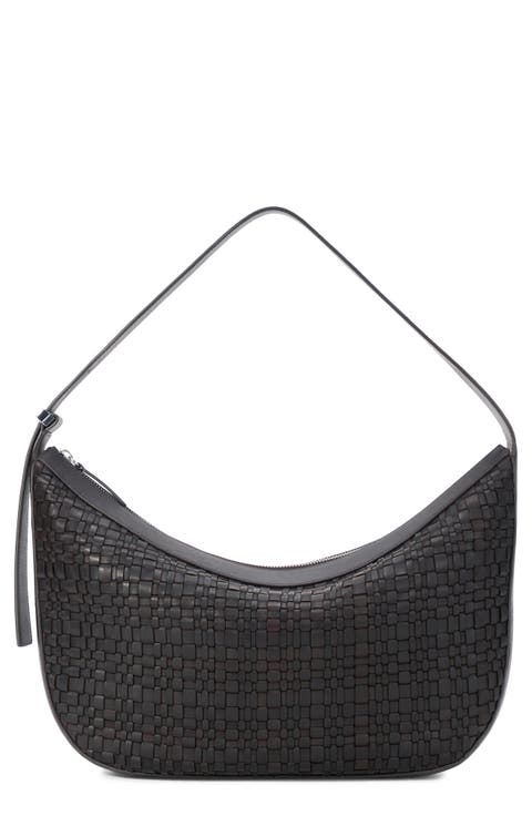 Large Demy Woven Leather Hobo Bag