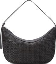 STAUD Large Demy Woven Leather Hobo Bag