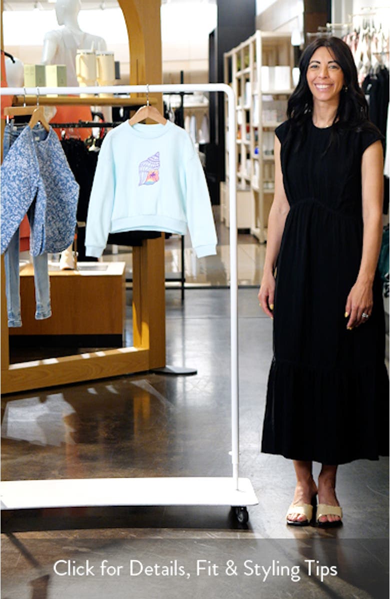 Kids' Seashell Embroidered Graphic Sweatshirt, sales video thumbnail