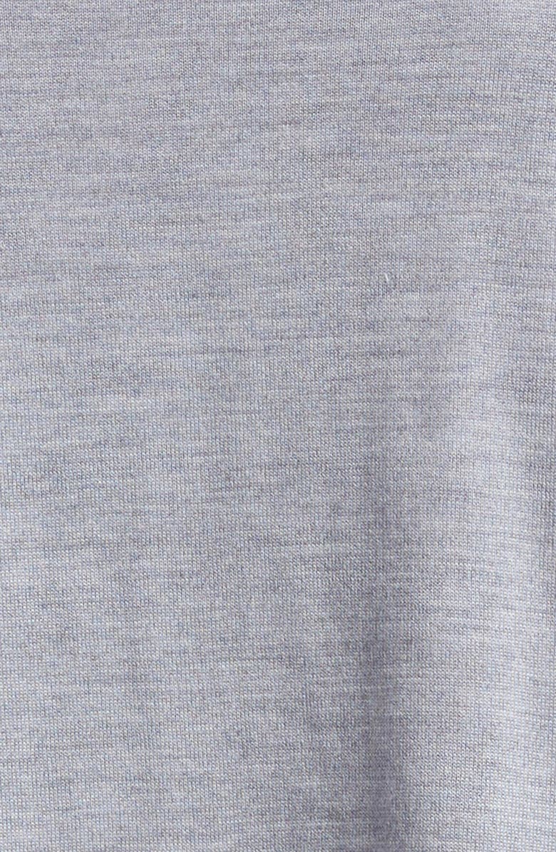 AMI PARIS Ami de Coeur Embroidered Wool & Silk Sweater, Alternate, color, Gris