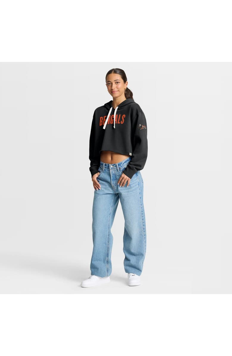 FANATICS Women's Fanatics Black Cincinnati Bengals Oversized Hometown Heritage Cropped Hoodie, Alternate, color,