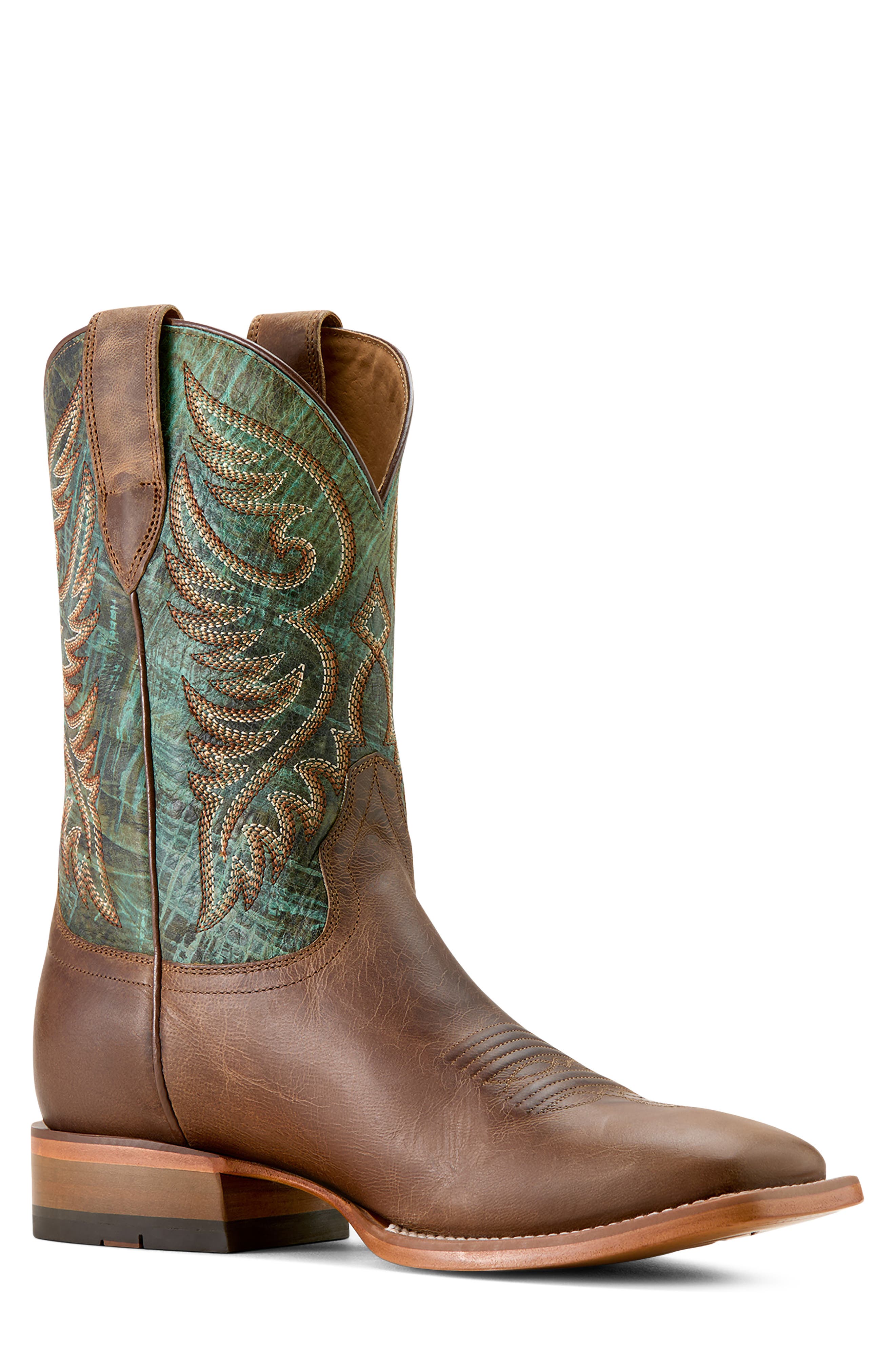 Steadfast Western Boot, Alternate, color, BROWN/ BLUE