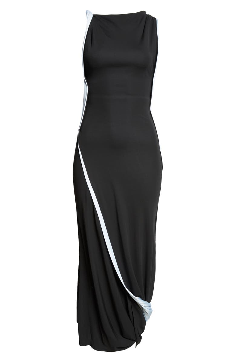 Victoria Beckham Twist Double Layer Sleeveless Jersey Dress, Alternate, color, 