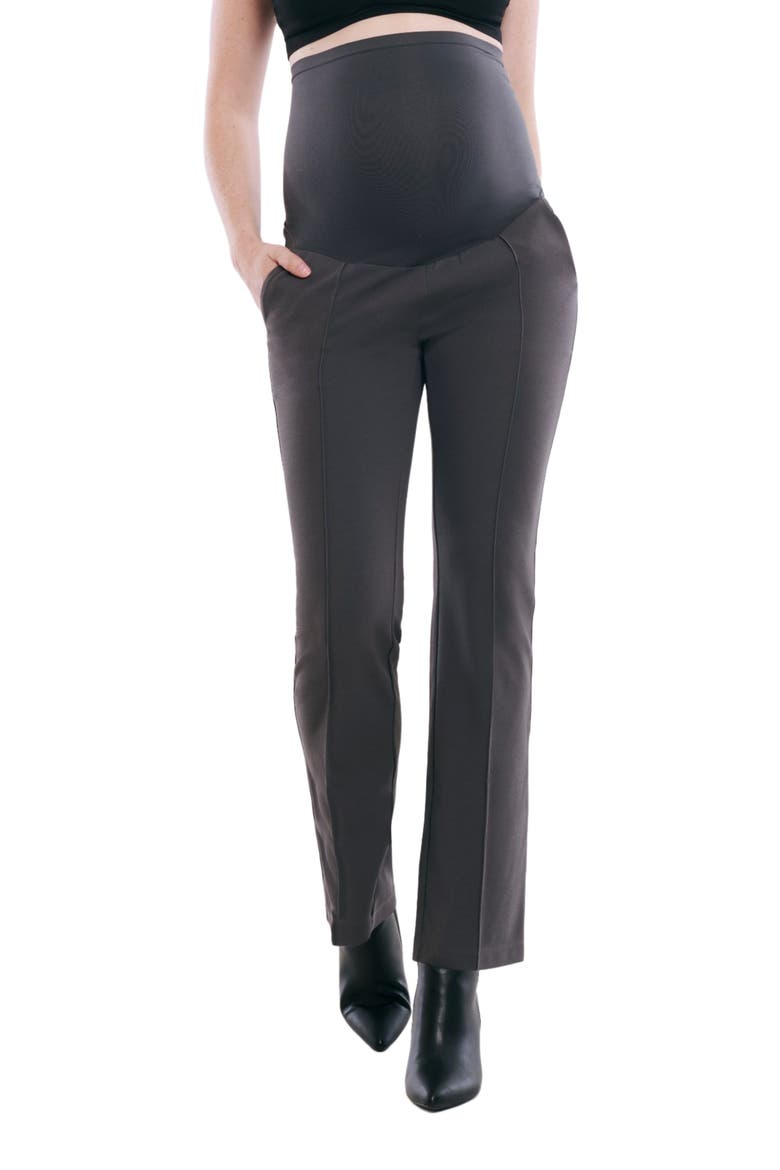 Mia Secret Fit Over the Belly Slim Straight Leg Pant, Alternate, color, Grey