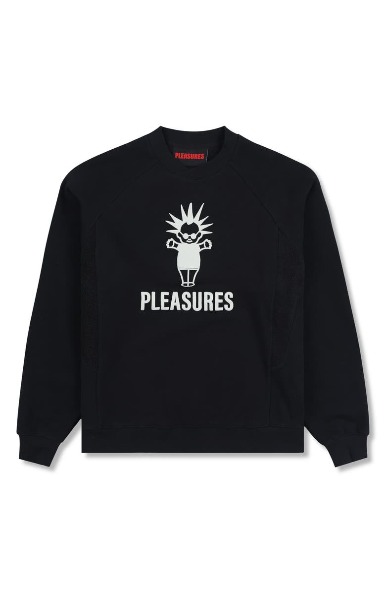 PLEASURES Punk Baby Sweatshirt, Alternate, color, Black