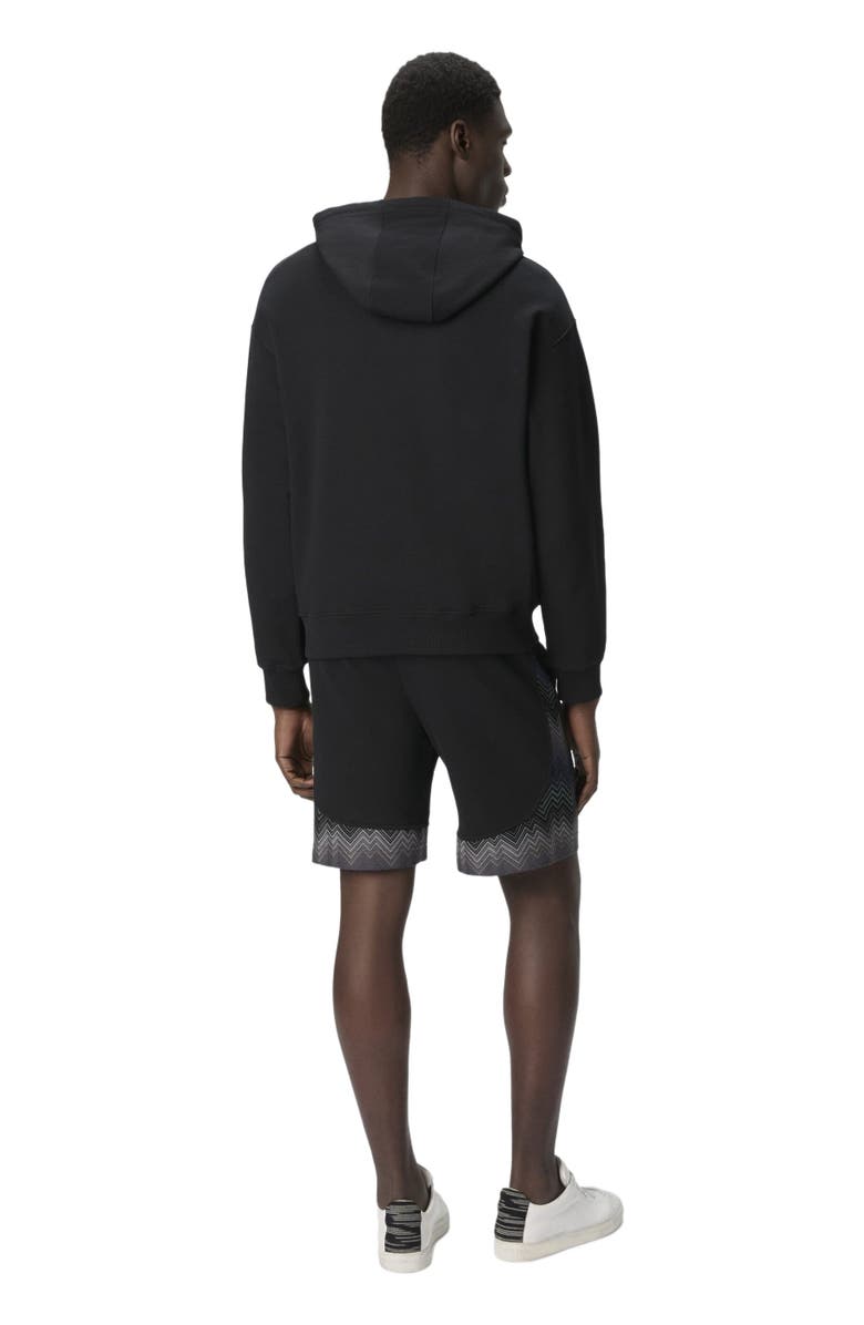 Missoni Fleece Shorts With Zigzag Insert, Alternate, color, Black