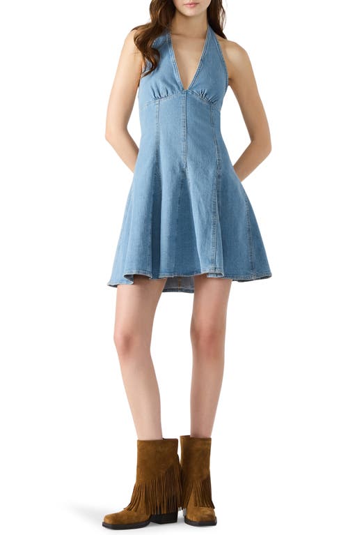 STEVE MADDEN STEVE MADDEN MALIA DENIM FIT & FLARE DRESS