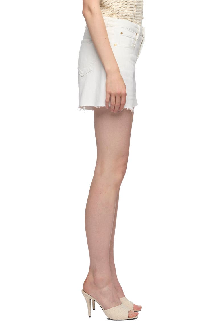 Monroe Long High Waist Denim Cutoff Shorts, Alternate, color, MILKYWAY