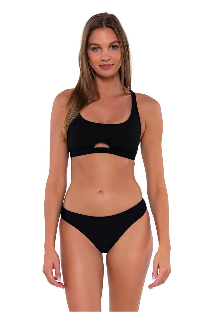 Sunsets Brandi Bralette Bikini Swimsuit Top, Main, color, Black