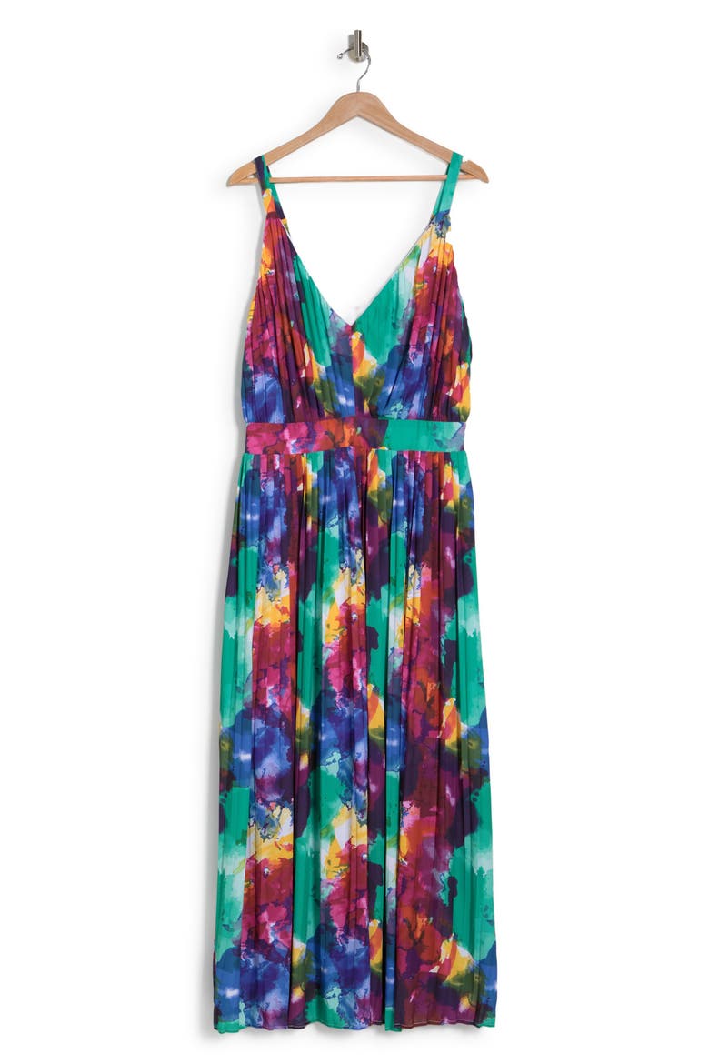 Waterworld Patterned Maxi Dress, Alternate, color, WATER WORLD RIPPLE