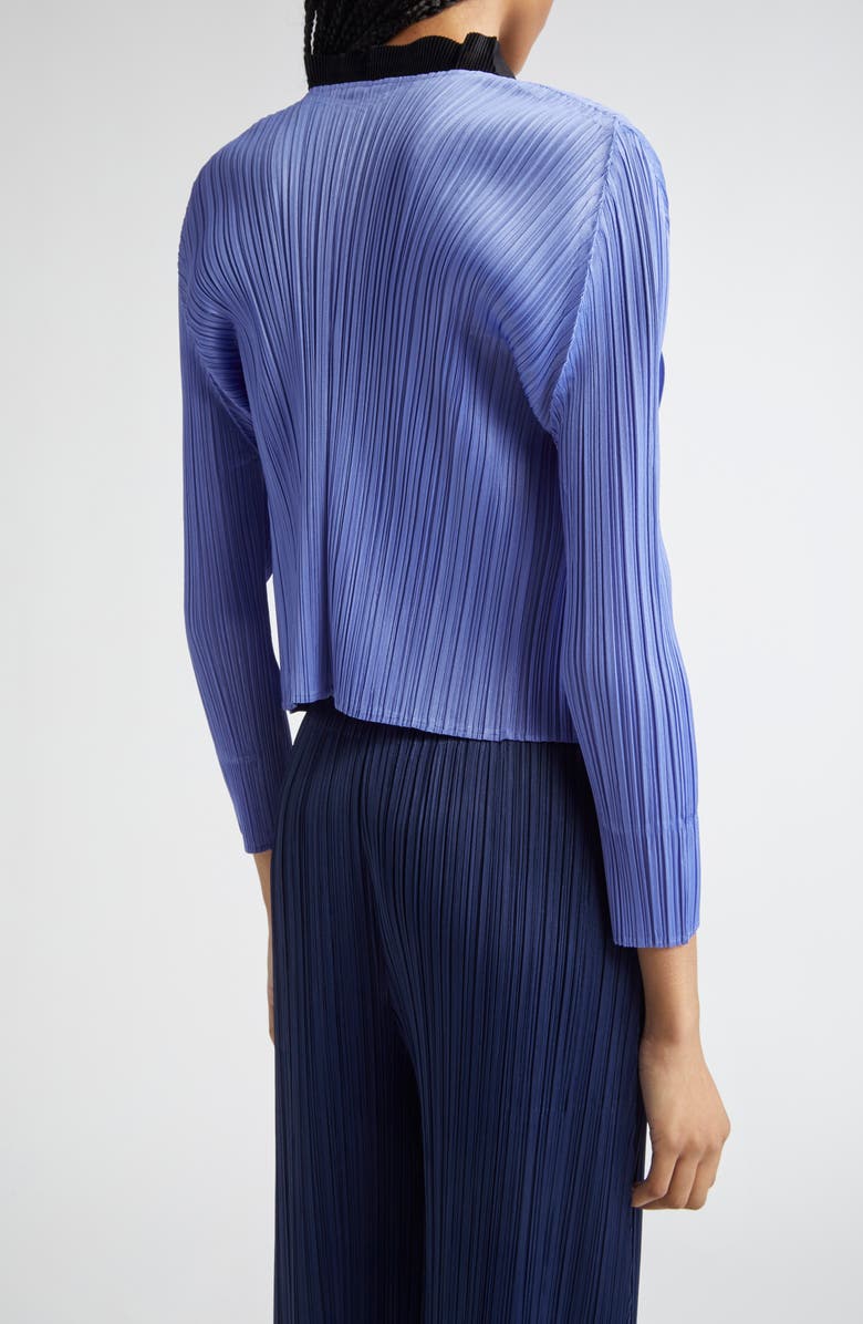 Pleats Please Issey Miyake Monthly Colors March Pleated Open Front Cardigan, Alternate, color,