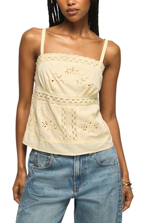 Festival Lace & Eyelet Embroidery Camisole