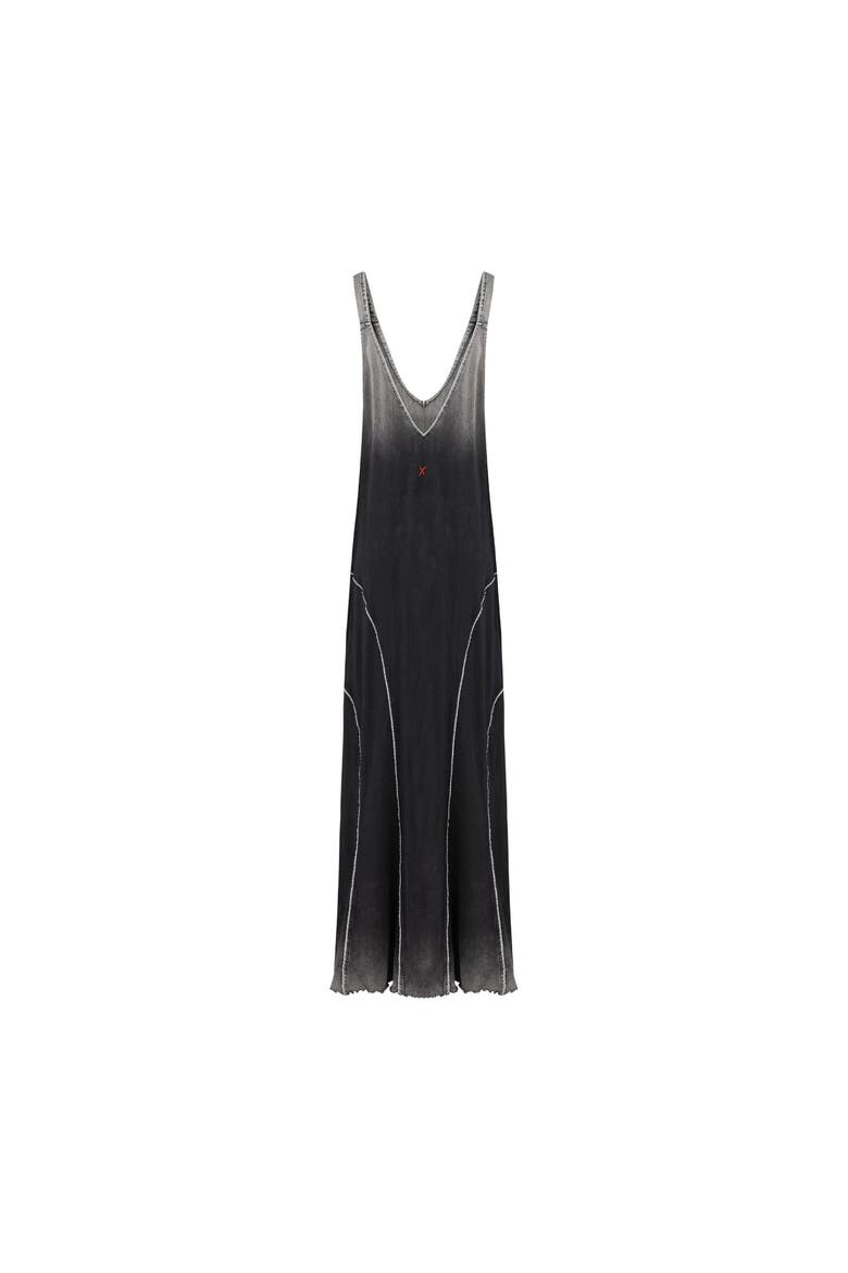 Free Heaven Acid Wash Long Dress, Alternate, color, Black
