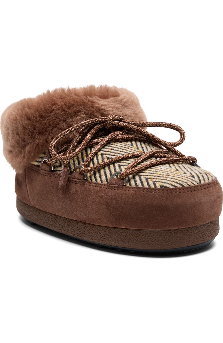 Moon Boot<sup>®</sup> x Guest In Residence EVX Chalet Faux Fur Trim Mule, Main, color, Cocoa