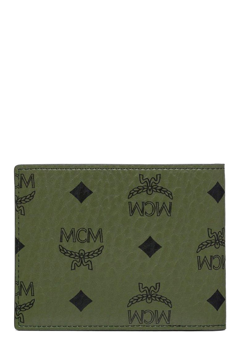 Aren Bifold Wallet w/ Card Case in Visetos, Alternate, color, Green