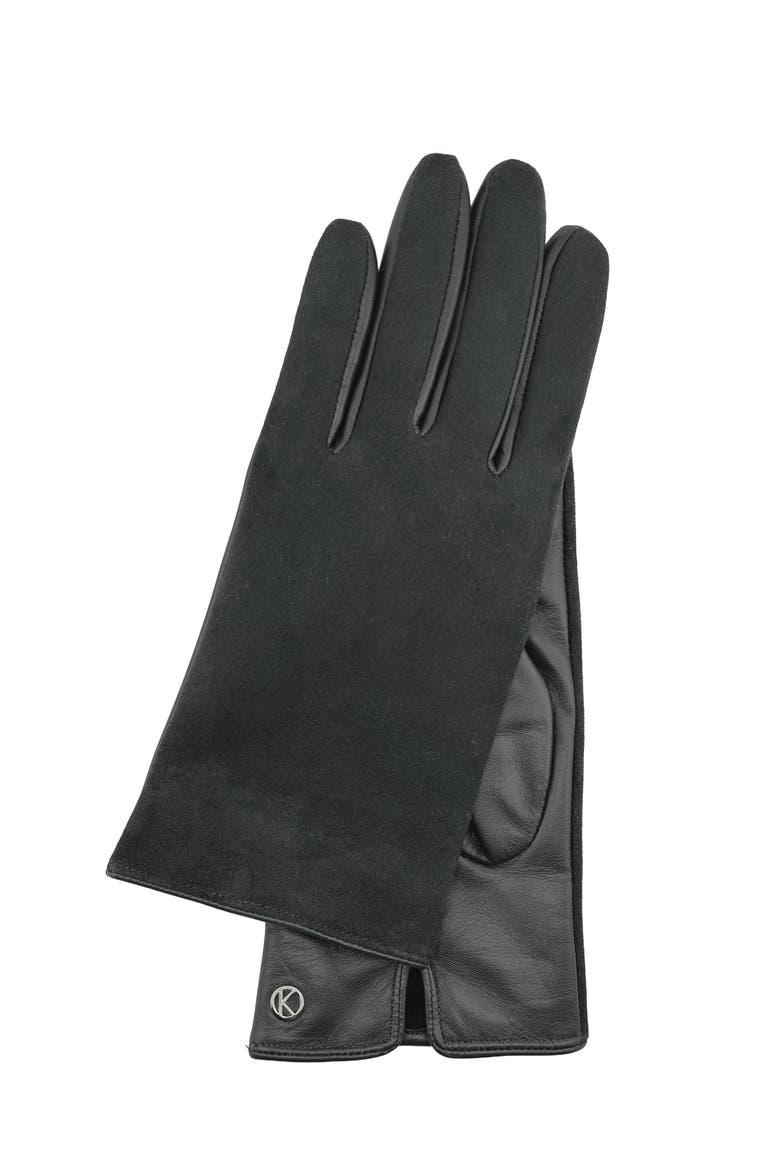 Premium Lamb Leather Touchscreen Gloves, Main, color, black