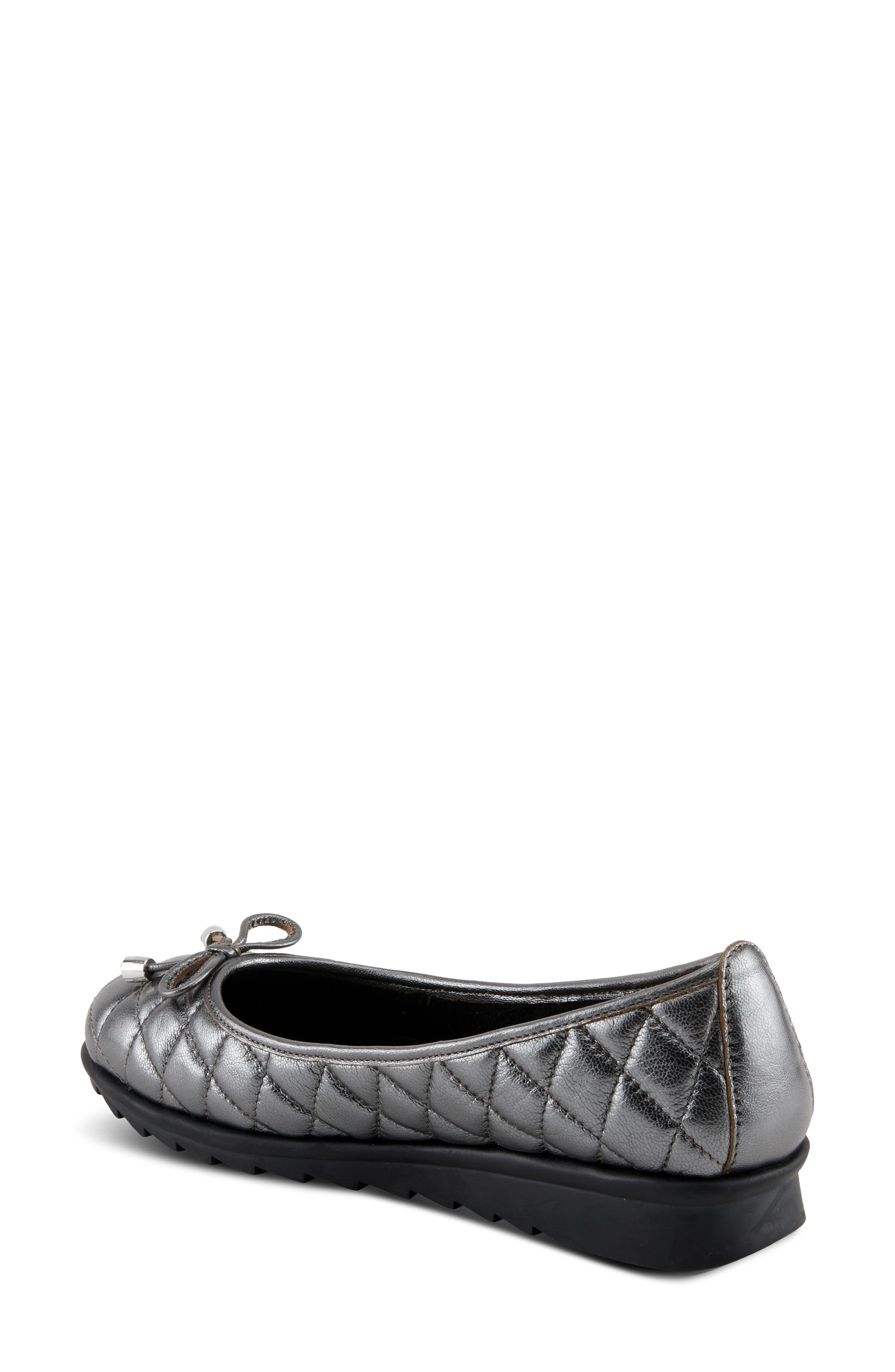 Spring Step Ballequina Quilted Flat, Alternate, color, Pewter