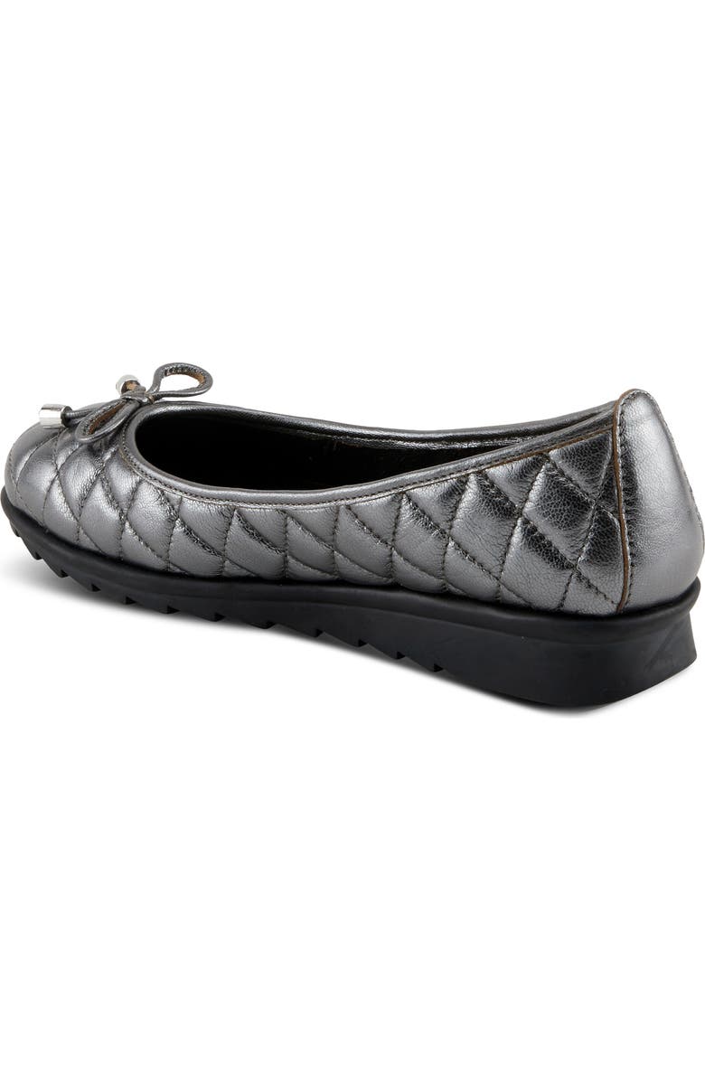 Spring Step Ballequina Quilted Flat, Alternate, color, Pewter