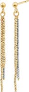 Bony Levy 14K Gold 2-Tone Beaded Linear Drop Earrings (Online Trunk Show)