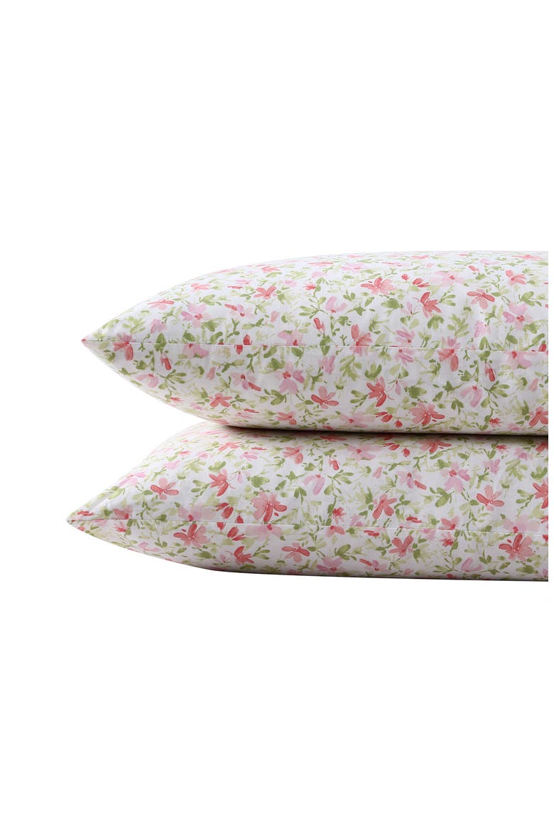 Norella Cotton Sheet Set, Main, color, PINK/ GREEN