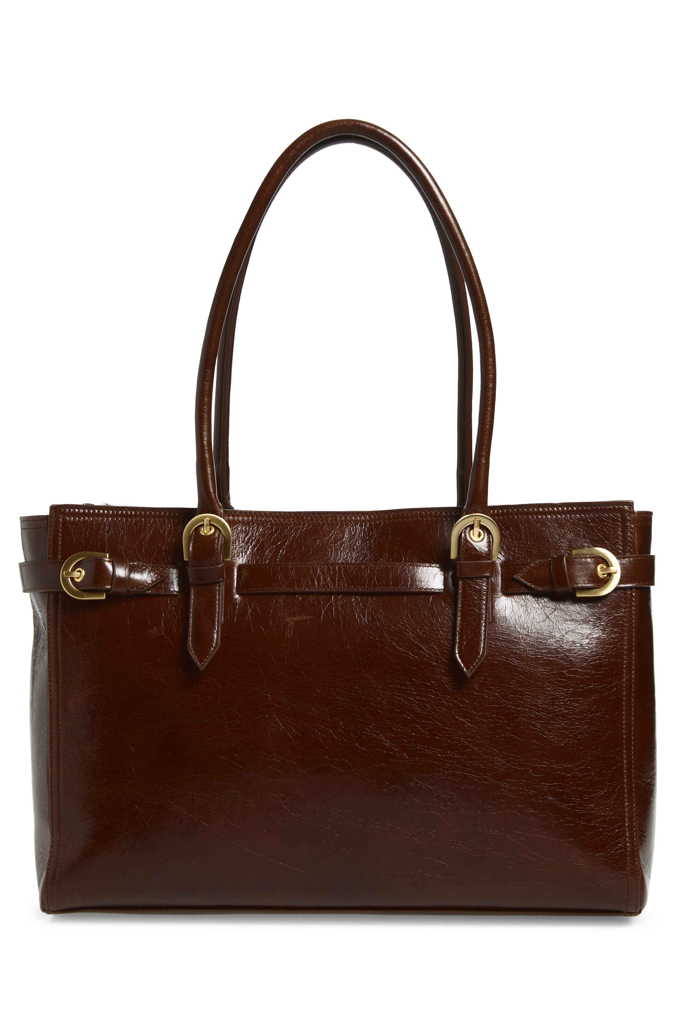 Reformation Dominique Tote, Alternate, color, Mocha Leather