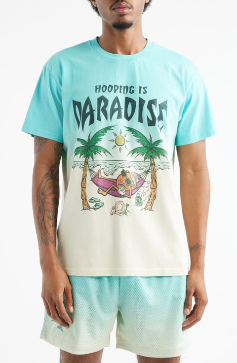 Daybreak Dip Dye Cotton Graphic T-Shirt