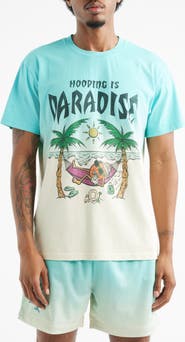 OVERTIME Daybreak Dip Dye Cotton Graphic T-Shirt