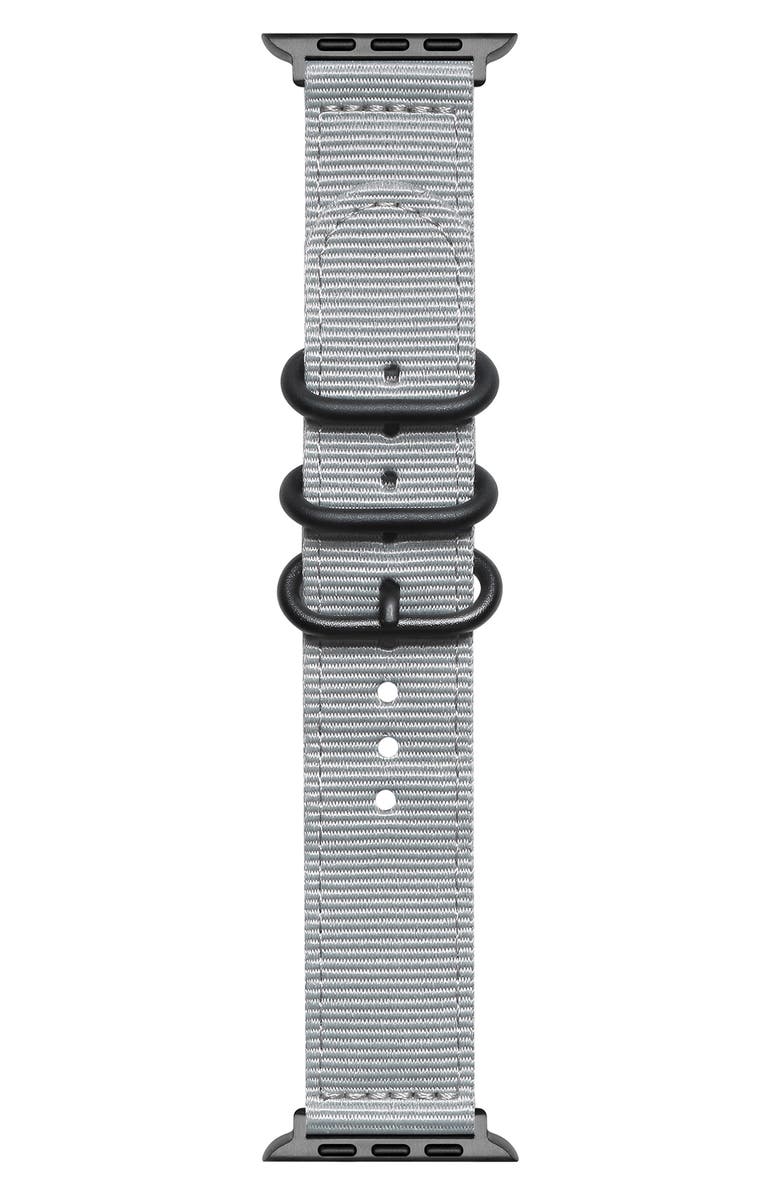 The Posh Tech Nylon Apple Watch<sup>®</sup> Watchband, Main, color, Grey