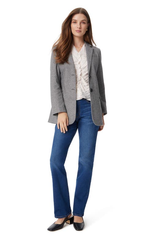 Sam Edelman Fallon Slim Herringbone Blazer In Black