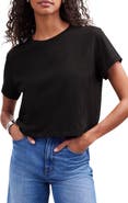 Madewell Boxy Crop Cotton Slub T-Shirt