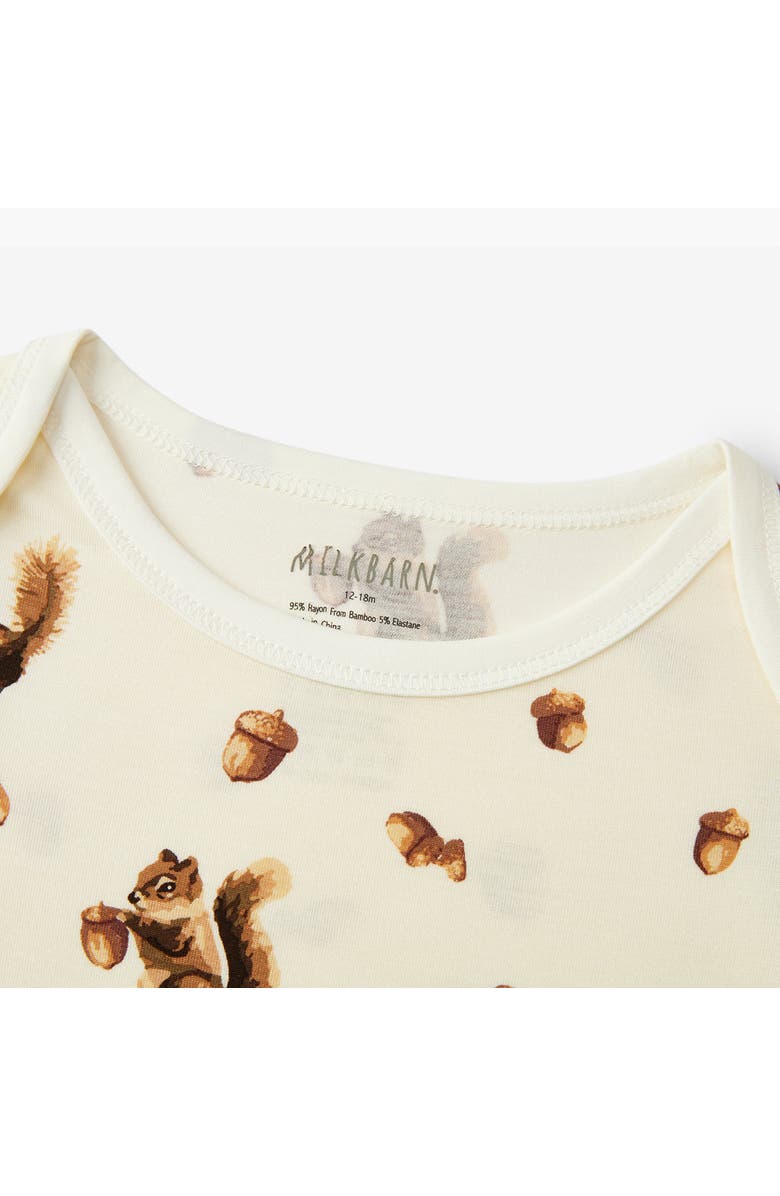 Milkbarn Luxe Stretch Long Sleeve One Piece, Alternate, color, Chipmunk