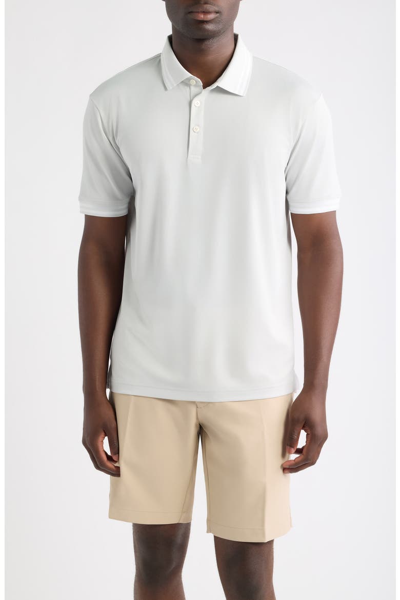 Thatcher Tipped Performance Polo, Main, color, GLACIER