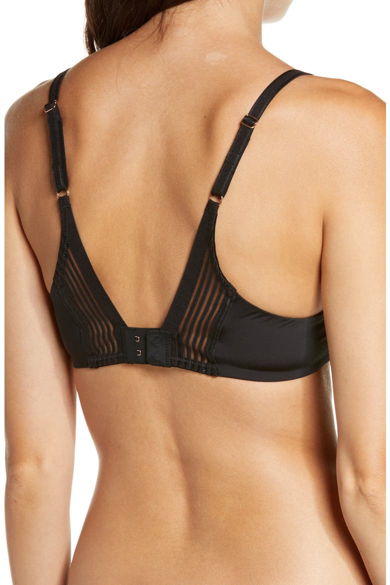 Second Skin Back Smoother Underwire T-Shirt Bra, Alternate, color, BLACK
