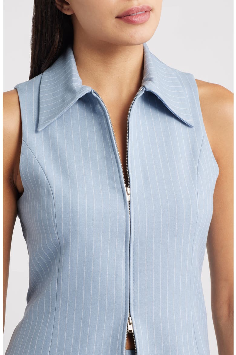 Kaia Zip Vest, Alternate, color, LIGHT BLUE STRIPE