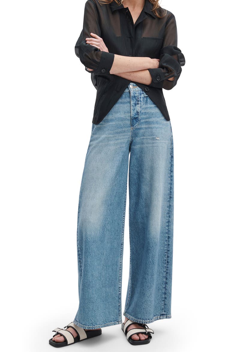 rb Miramar Sofie High Waist Ankle Wide Leg Terry Sweatpant Jeans, Alternate, color, MINETTA