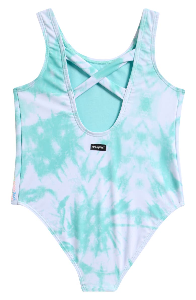 Ava & Yelly Kids' Embroidered One-Piece Swimsuit, Alternate, color, Mint