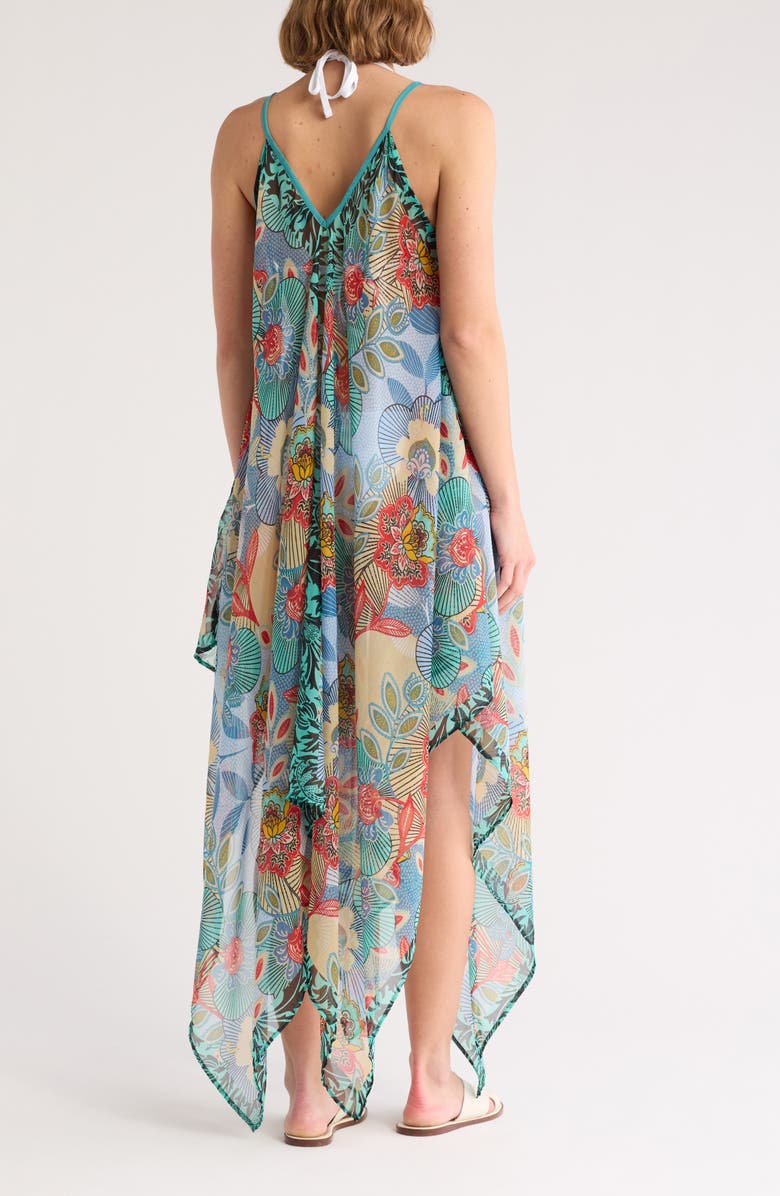 Vince Camuto Medallion Print Topper, Alternate, color, Teal Multi