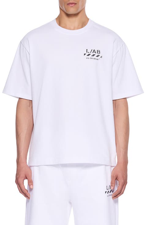 Diagonal Stripe Logo Graphic T-Shirt