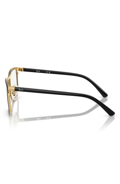 Shop Ray Ban Ray-ban Kids' 48mm Small Square Optical Glasses In Black