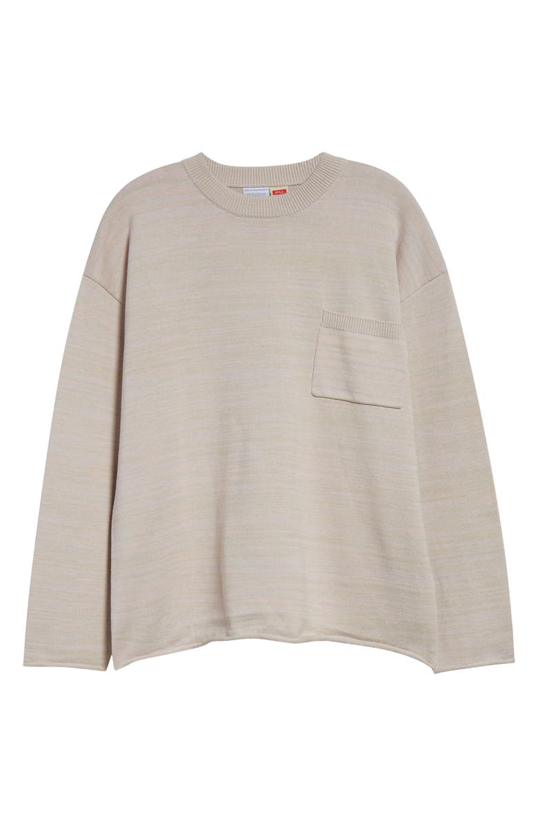 Waste Yarn Project Alice Pocket Crewneck Sweater, Alternate, color, Lights Melange