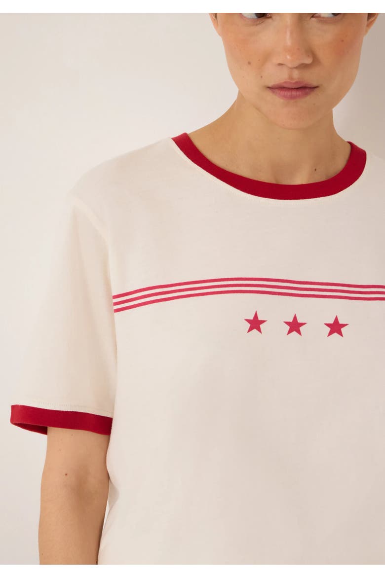 Star Ringer Slim T-Shirt, Alternate, color, Off White